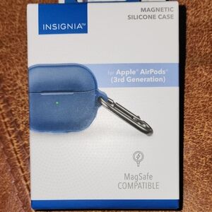 Insignia Blue Magnetic Silicone Case for Apple AirPods (3rd Generation)Brand New